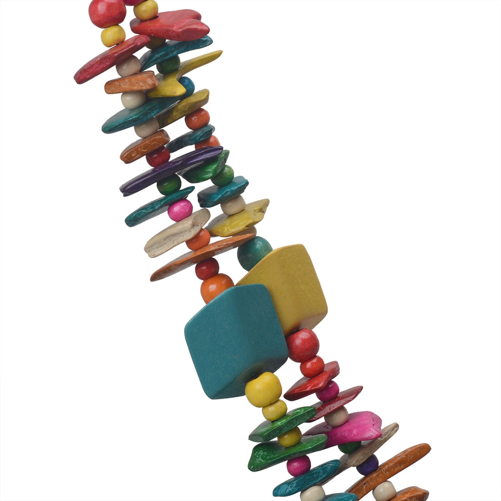 Vacation Color Block Coconut Shell Beaded Layered Necklace for Women