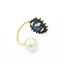 Vintage Pearl Gem Eye and Lip Open Ring