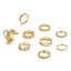 Vintage Style Geometric Snake Ring Set - Unisex Alloy Design