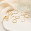 Vintage Style Geometric Snake Ring Set - Unisex Alloy Design