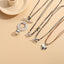 Vintage Geometric Heart Alloy Pendant Necklace