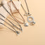 Vintage Geometric Heart Alloy Pendant Necklace