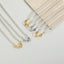 Vintage Double Ring Glass Pearl 14K Gold Plated Women's Necklace