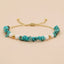Vintage Bohemian Geometric Gemstone & Acrylic Bead Couple Bracelets