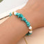 Vintage Bohemian Geometric Gemstone & Acrylic Bead Couple Bracelets
