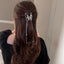 Vintage Butterfly Rhinestone Hair Claw and Pearl Tassel Hairpin Set