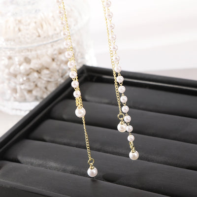 Vintage Butterfly Rhinestone Hair Claw and Pearl Tassel Hairpin Set