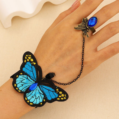 Vintage Butterfly Chain Bracelet - Retro Fashion Hand Ornament