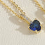 Vintage Heart-Shaped Zircon Pendant Necklace 14K Gold Plated Minimalist Design Choker Chain Jewelry