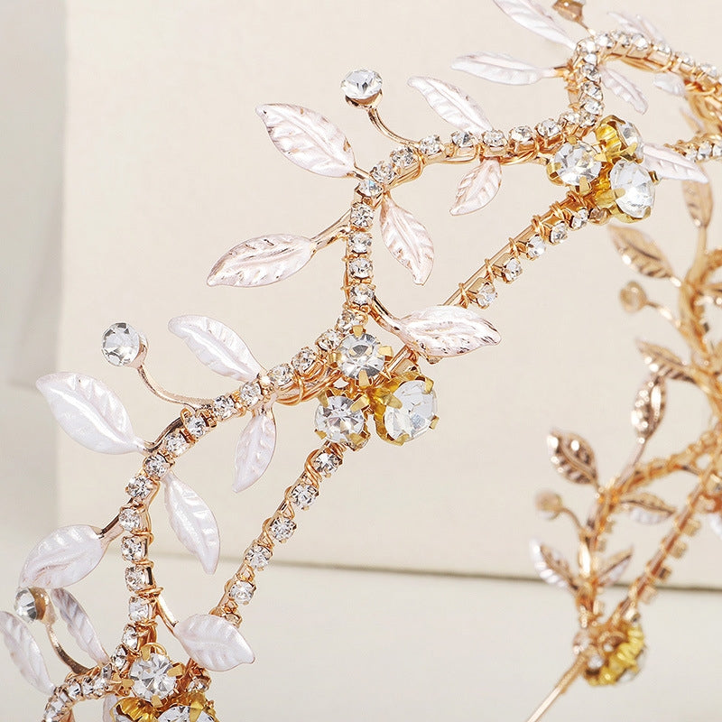 Vintage Rhinestone Pearl Bridal Hairband