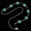 Vintage Bohemian Chrysanthemum Alloy Turquoise Women's Chain Belt
