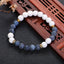 Vintage Ethnic Round Natural Stone Couple Bracelets - Fashion Volcanic Stone Design