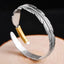 Vintage Feather Alloy Asymmetrical Unisex Cuff Bracelet