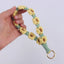 Vintage Daisy Pattern Cotton Keychain for Women