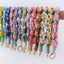 Vintage Daisy Pattern Cotton Keychain for Women