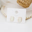 Vintage Geometric Enamel Square Stud Earrings with 925 Silver Needle