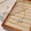 Vintage Geometric Pearl Pendant Necklace and Elegant Pearl Earrings Set