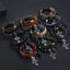 Vintage Geometric PU Leather Beaded Cross Cowhide Bracelet