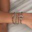 Vintage Geometric Alloy Chain & Bead Multi-Layer Women's Bracelet