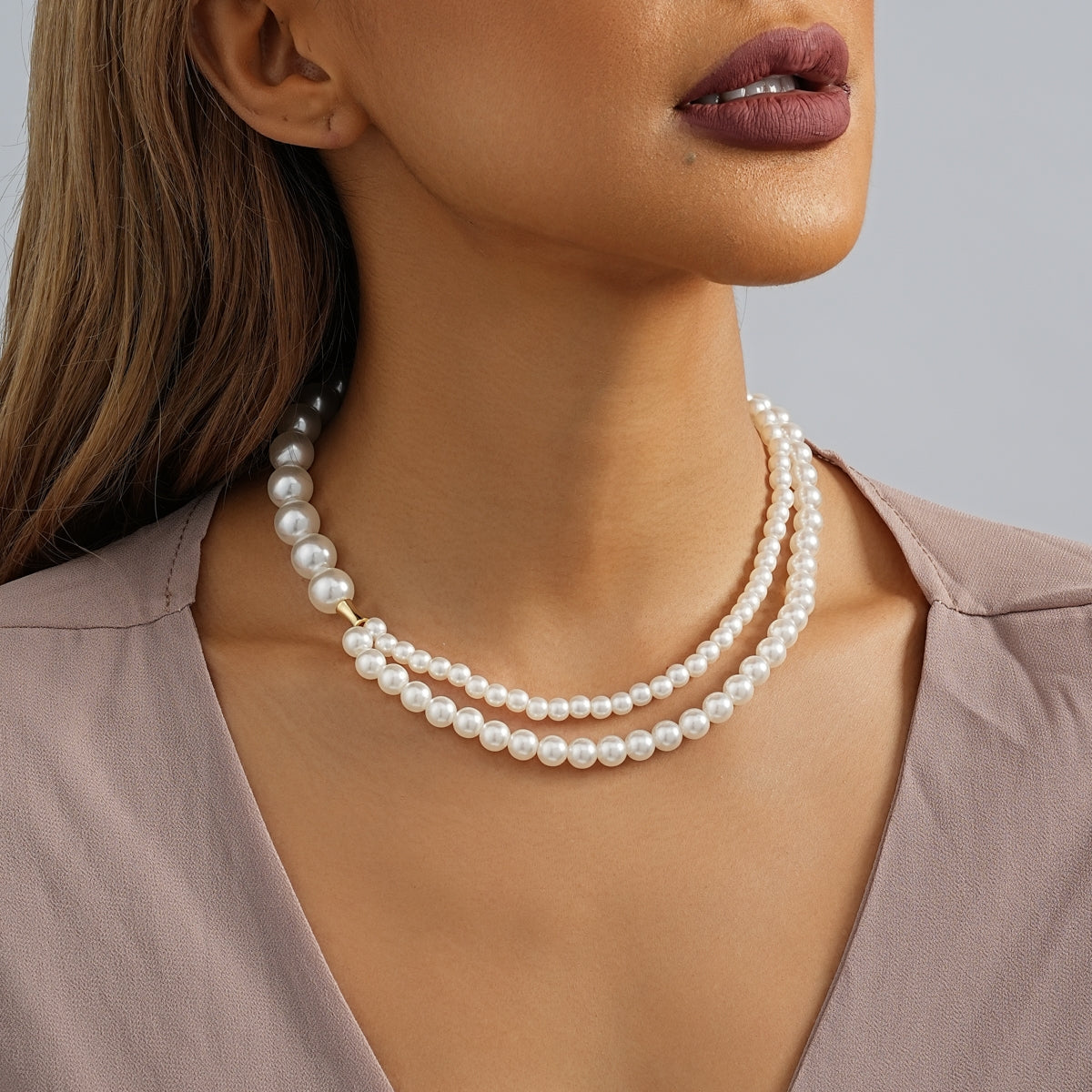 Vintage Style Women's Layered Imitation Pearl Necklace