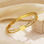 Vintage European and American Style 18K Gold Plated Stainless Steel Bangle with Fine Diamonds for Women