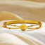 Vintage European and American Style 18K Gold Plated Stainless Steel Bangle with Fine Diamonds for Women