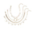 Vintage Geometric Leaf & Arrow Metal Bracelet Set - 4 Piece European Style