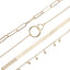 Vintage Geometric Leaf & Arrow Metal Bracelet Set - 4 Piece European Style