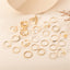 Vintage Punk Butterfly Leaf Heart Gold Plated Ring Set - 24 Pieces