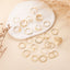 Vintage Punk Butterfly Leaf Heart Gold Plated Ring Set - 24 Pieces