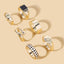 Vintage Roman Alloy Enamel Stacking Rings Set for Women