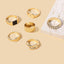 Vintage Roman Alloy Enamel Stacking Rings Set for Women