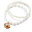 Vintage Shell Alloy Double Layer Anklet with Faux Pearl Pendant