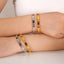 Vintage Geometric Heart 18K Gold Plated Stainless Steel Zircon Bangle and Diamond Inlaid Peach Heart Bracelet for Women