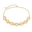 Vintage Geometric Irregular Iron Chain Belt and Fluid Circle Pendant Necklace for Women