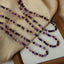 Vintage Geometric Natural Stone 18k Gold Plated Titanium Steel Necklace