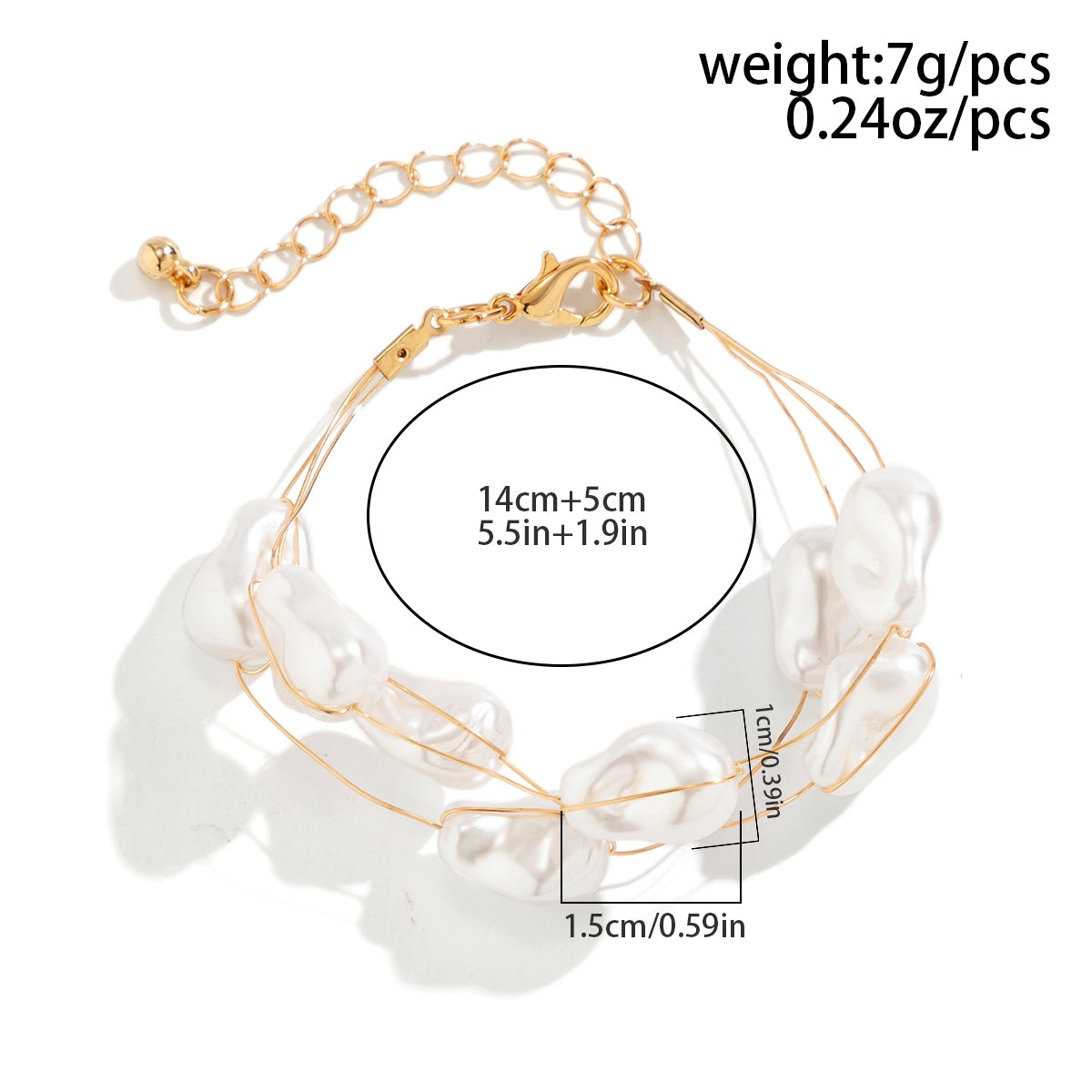 Vintage Baroque Imitation Pearl Layered Bracelet and Necklace Set