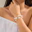 Vintage Baroque Imitation Pearl Layered Bracelet and Necklace Set