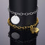 Vintage European Unisex 18k Gold Plated Stainless Steel St. Benedict Bracelet
