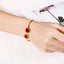 Vintage Square Titanium Steel 18K Gold Plated Open Bangle Bracelet