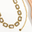 Vintage Rhinestone Inlay Rectangle Alloy Women's Chain Belt