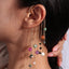 Vintage Tassel Alloy Glass Beaded Ear Cuff for Women
