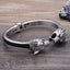 Vintage Wolf Head Titanium Steel Open Bracelet for Men