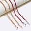 Vintage Two-Piece Gold and Red Glasses Chain with Thick Aluminum Links