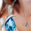 Angel Tear Crystal Pendant Necklace - Women's Alloy Plated Jewelry