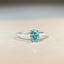 Paraiba Moissanite 1 Carat Mint Green Oval Ring in 925 Sterling Silver