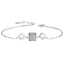 Elegant Geometric Sterling Silver Zircon Bracelet for Women - Niche Design Couple Gift