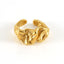 18k Gold Plated Irregular Stainless Steel Open Ring