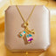 Elegant Travel Airplane Pendant Necklace 18K Gold Plated Zircon