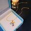 Elegant Travel Airplane Pendant Necklace 18K Gold Plated Zircon